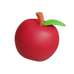3d apple fruit thanksgiving icon