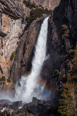 Rainbow on Lower Yosemite Falls, Yosemite National Park, California