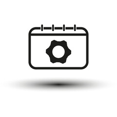 Planning calendar icon. Vector illustration. EPS 10.