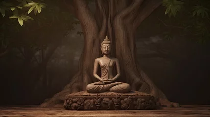 Fotobehang Illustration about Buddha. © Ricardo Nóbrega