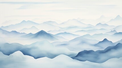 mountains and clouds PPT Backgrounds - obrazy, fototapety, plakaty