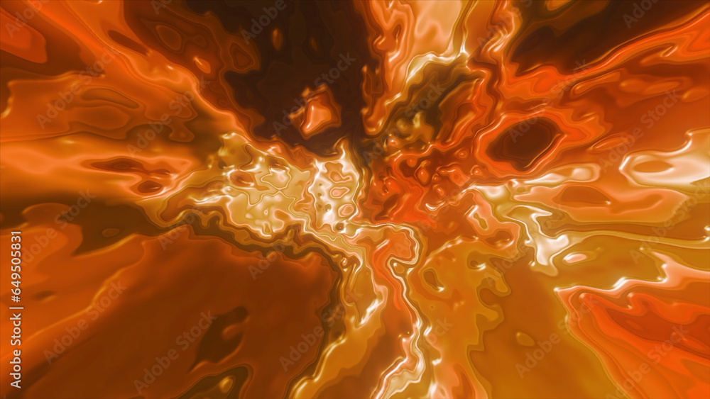 Aufkleber moving pattern of liquid layers. motion. glowing layers of moving fluid in pattern. spots moving in 