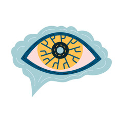 Technology eye with AI. Cyborg eye - 649506626