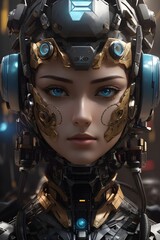 Ethereal Robot Face - Generative AI




