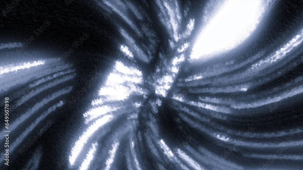 Poster cosmic stream of luminous lines. motion. bright glowing lines of spiral disappear into space. flow o