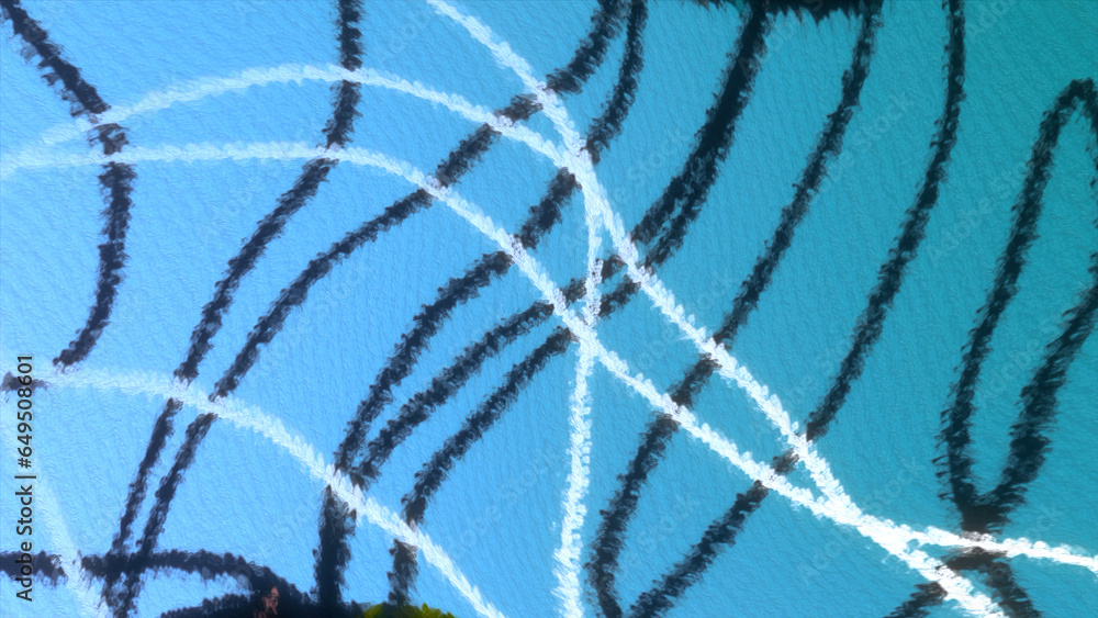 Poster animation with creative drawing lines. motion. chaotic moving pencil texture lines in animation. sty
