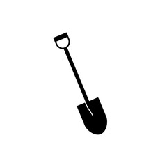 Shovel Icon. Gardening Tool, Dig Equipment Symbol - Vector. 