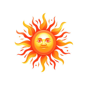 The Sun The Sun God No Background Image Applicable to any Context Perfect for Print On Demand Merchandise