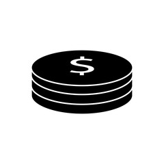 Coin Icon. Money, Investment Symbol  - Vector.