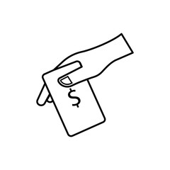 Cash on Hand. Charity, Donation Icon. Asset Symbol.