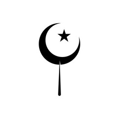 Mosque Icon. Muslim Worship Place. Masjid, Prayer Room Symbol for Info Graphics, Design Elements, Websites, Presentation and Application - Vector.