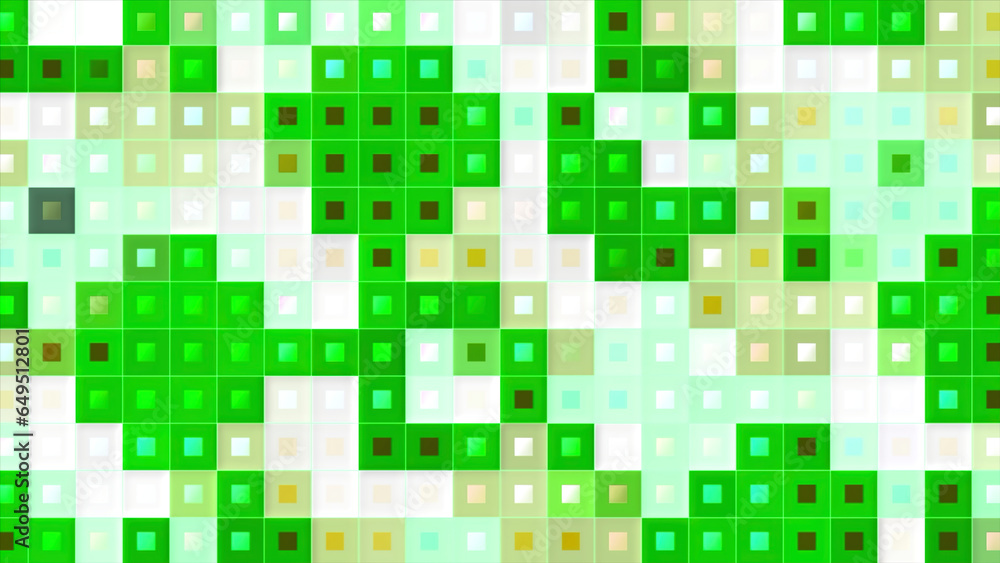 Poster colorful flashing squares in retro style. motion. retro computer background with flashing squares an