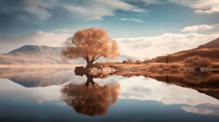 Tranquil Waters, Reflective Trees: Sycamores by the Lake