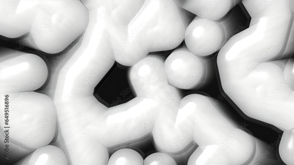 Poster flashing moving pattern of 3d liquid. motion. 3d molecular fluid parts moving parts. moving game flu