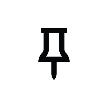 pin icon, location, mark, map, element for design, white background