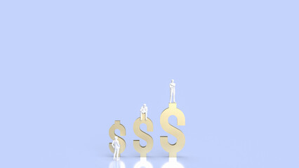 The dollar symbol for Usa business 3d rendering