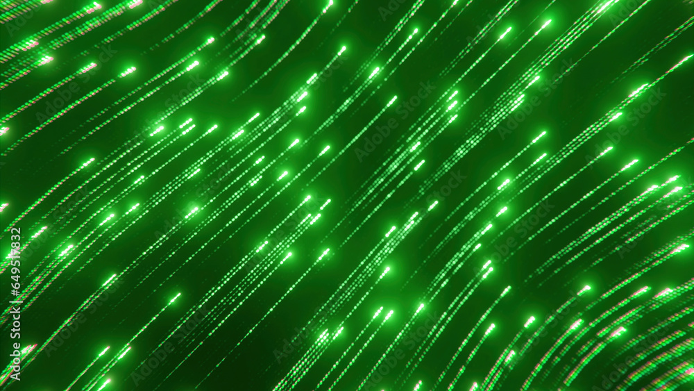 Poster bright stream of luminous lines. design. abstract information flow from luminous stream of lines. co