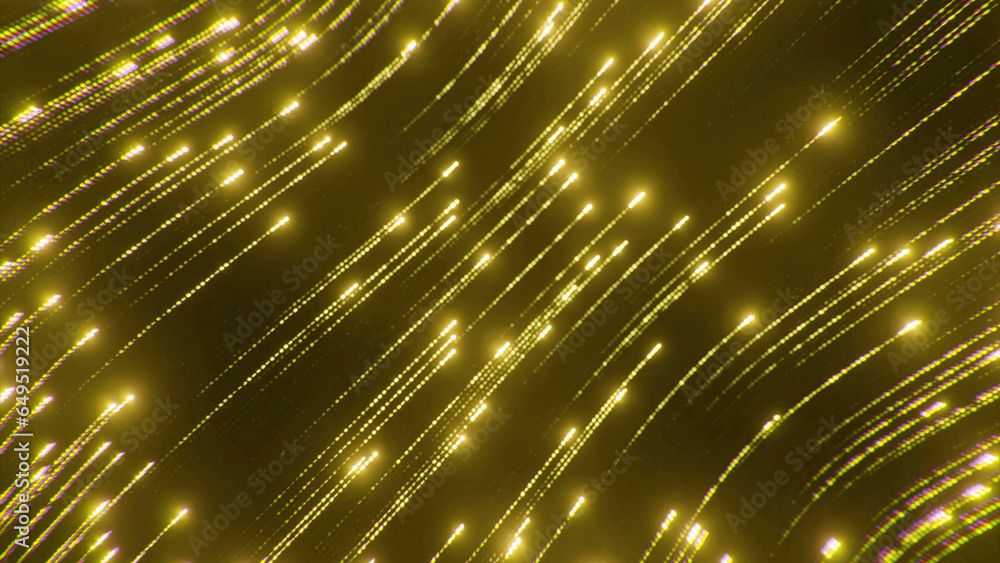 Poster bright stream of luminous lines. design. abstract information flow from luminous stream of lines. co