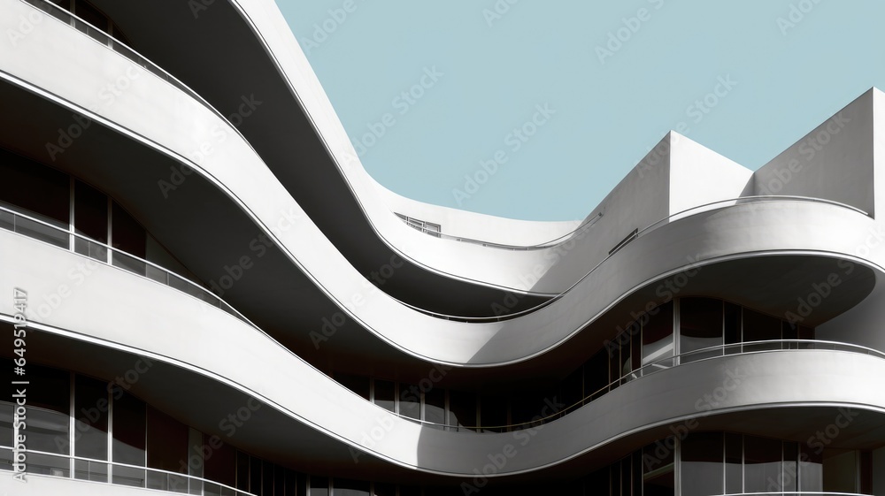 Poster architecture abstract, curve, wave. generative ai imageg33.