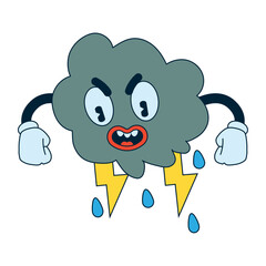 weather cartoon character storm