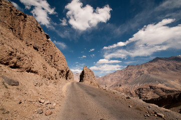 Himalayan Manali-Leh highway in Himalayas, Ladakh, India