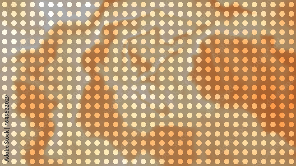 Poster background with bright blurred spots and dots. motion. background animation with dots and retro comi