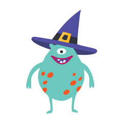 Little monster icon clipart avatar logotype isolated vector illustration