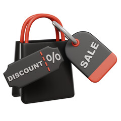 shopping bag 3D icon