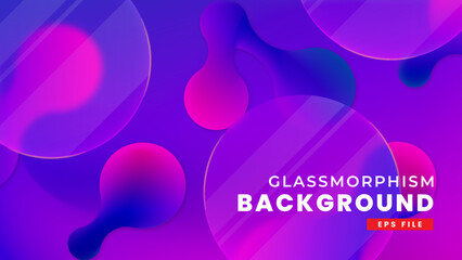 Purple Glassmorphic Tranquility: Simple Glassmorphism Background