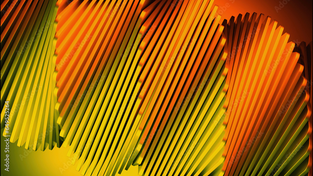 Aufkleber black background with red and yellow stripes. design. slow moving lines in 3d format creating the ef