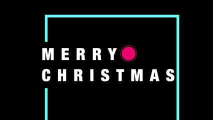 Merry Christmas with lines and dot on black gradient, motion holidays and winter style background for New Year and Merry Christmas