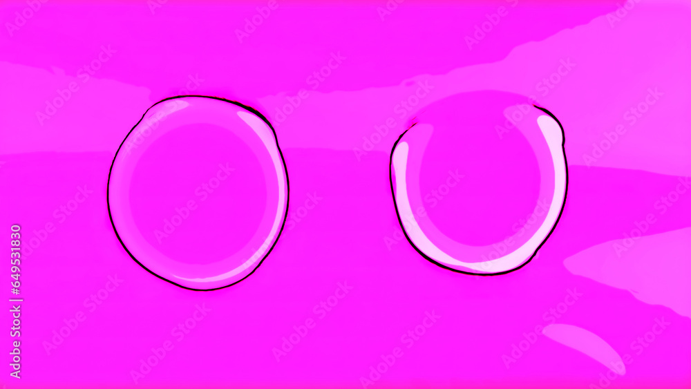 Poster blue and pink background with big bubbles. design. a bright background with transparent bubbles runn