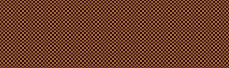 茶色系の横長の市松模様