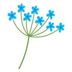 Aesthetic Blue Flower