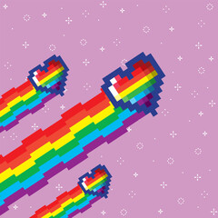 Heart Pattern LGBT Gender Diversity Style Pixel Creative Printing, Screen Printing Illustrations or background images of all kinds.
vector work type