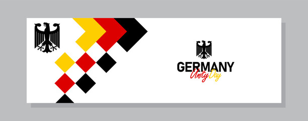 germany happy germany independence day horizontal banner design vector illustration