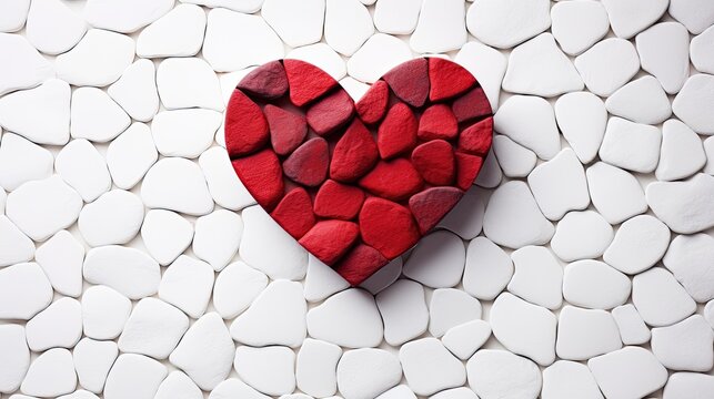 heart on isolated background, love and romance concept, Tile