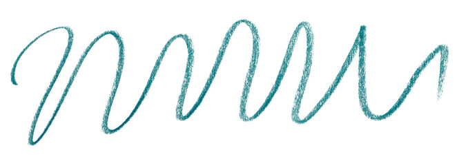 green pencil strokes isolated on transparent background