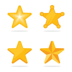 Golden Star Vector Icon