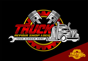 truck diesel repair,  service  logo.