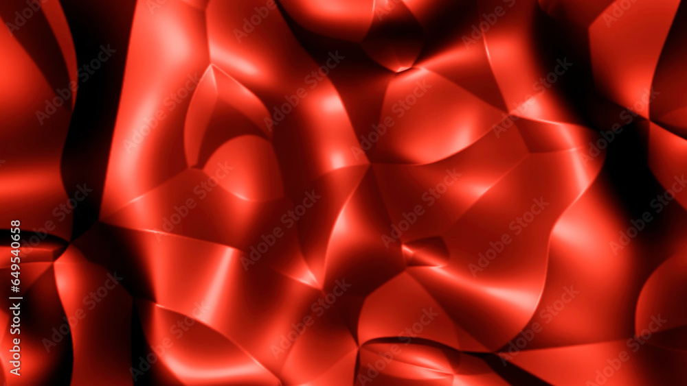 Poster bright red and pink background. design. the background divided into pieces like patterns rotates in 
