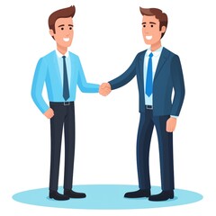Fototapeta premium business people shaking hands in vector style