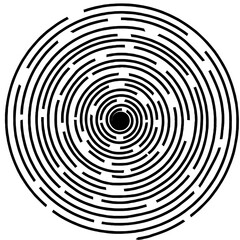 Black spiral maze, vector