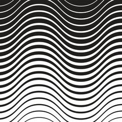 abstract geometric black big to small line pattern vector.