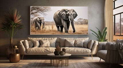 Wildlife imagery that adds a touch of natural beauty to interior decor