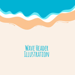 summer beach header border frame background decoration