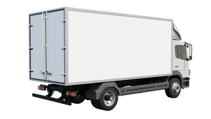 isolated truck for delivery transportation