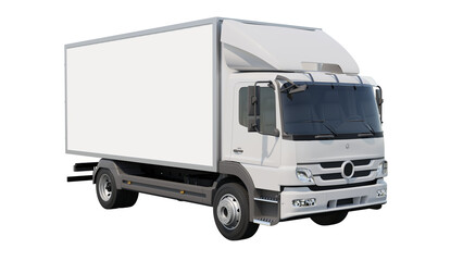 isolated truck for delivery transportation