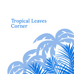 Fototapeta na wymiar footer border corner with silhouette of palm or coconut tree for background decoration