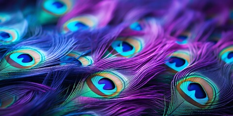 Obraz premium Close up of beautiful peacock feathers